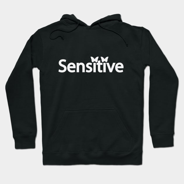 Sensitive artistic text design Hoodie by BL4CK&WH1TE 